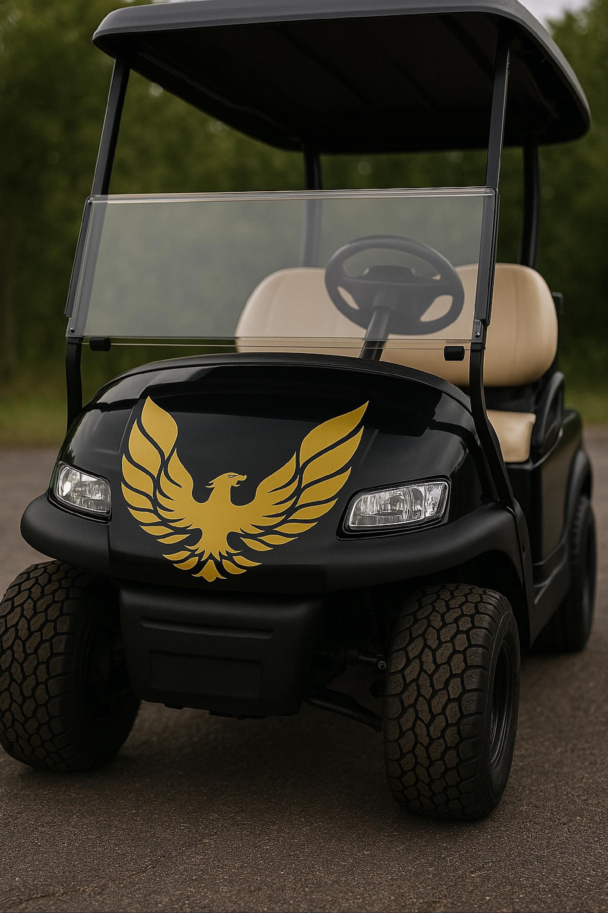 Gold Phoenix Firebird Decal for Cars Trucks Golf Carts Toolboxes  Classic Trans Am Hood Bird  Weatherproof Vinyl Sticker vinyl decal