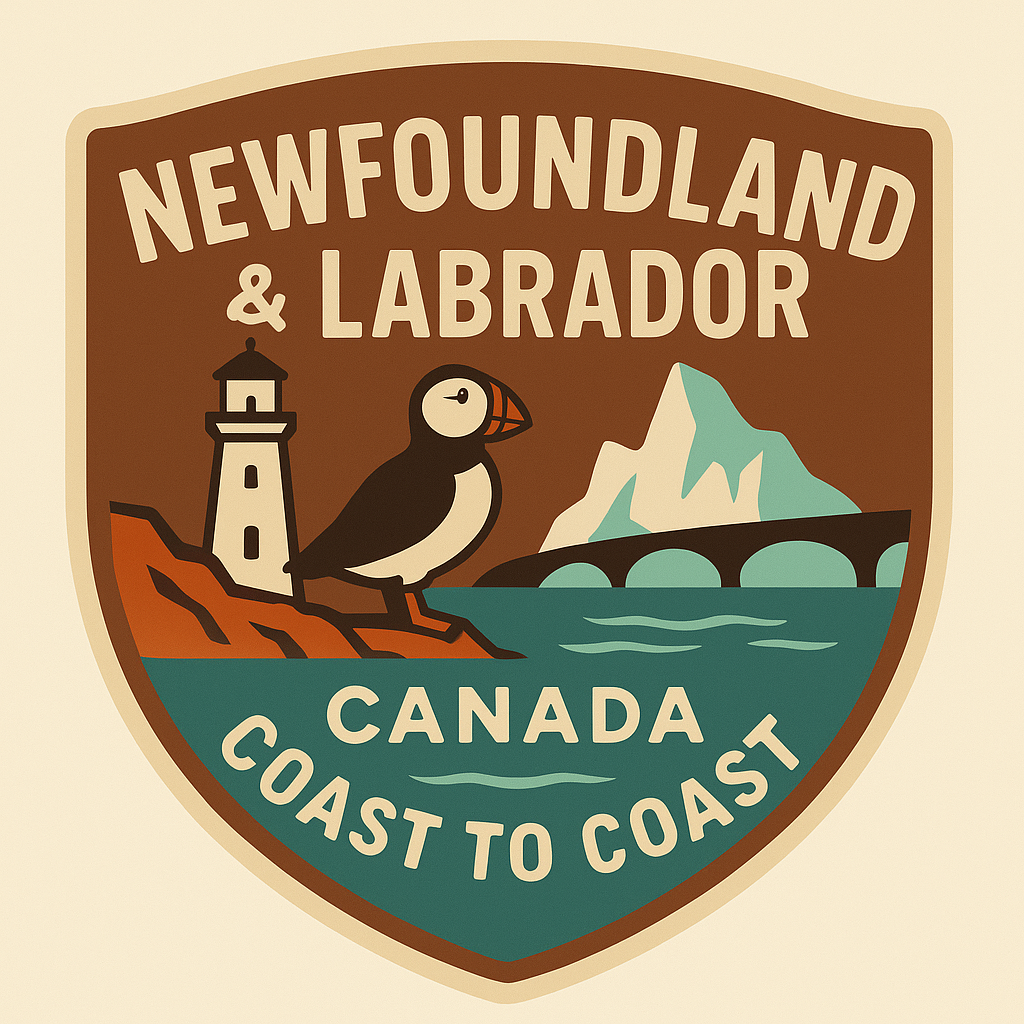 Newfoundland and Labrador Canada badge featuring authentic Pitcher plant design - Premium provincial pride collection
