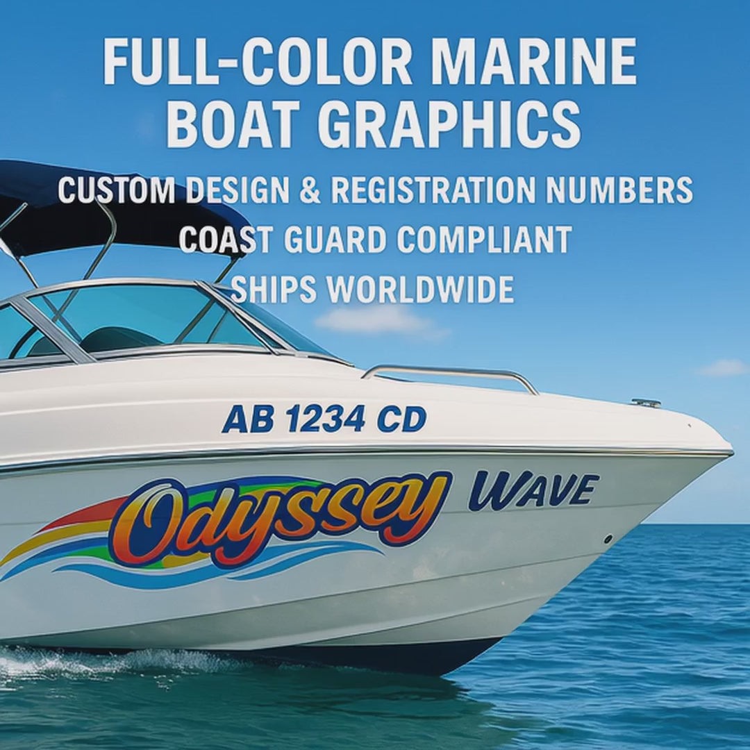 Custom Boat Registration + Full-Color Name Decal Kit | Order Online | Niagara Stands Out