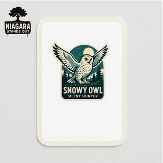 Snowy Owl Canada Wildlife Sticker – Niagara Stands Out