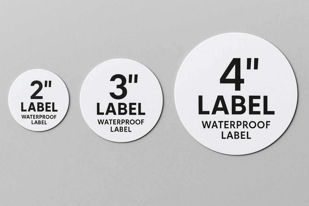 Waterproof Roll Labels — Matte, 100% Waterproof (2×2, 3×3, 4×4) Niagara Stands Out