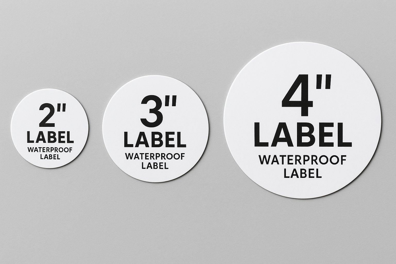 Waterproof Roll Labels — Matte, 100% Waterproof (2×2, 3×3, 4×4) Niagara Stands Out
